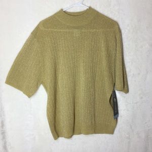 Sag harbor gold colored sweater shirt XL NWT
